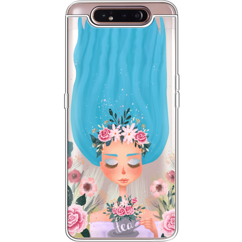 Прозрачный чехол Uprint Samsung A805 Galaxy A80 Blue Hair