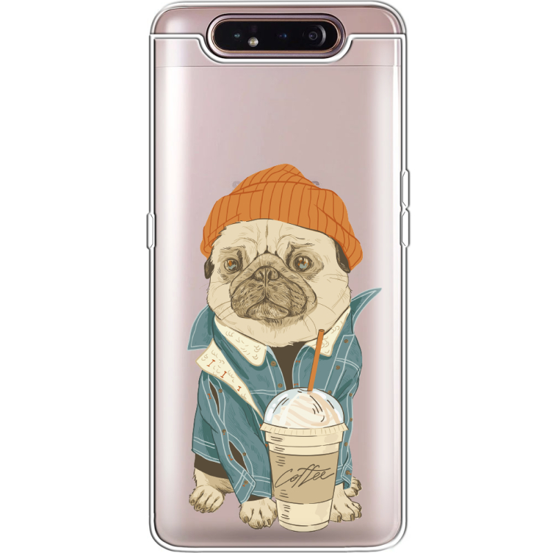 Прозрачный чехол Uprint Samsung A805 Galaxy A80 Dog Coffeeman