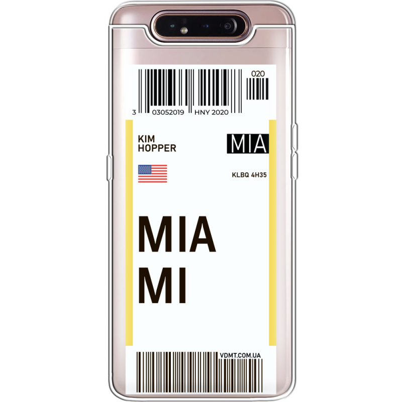 Прозрачный чехол Uprint Samsung A805 Galaxy A80 Ticket Miami