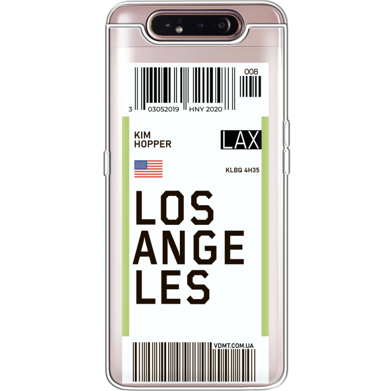 Прозрачный чехол Uprint Samsung A805 Galaxy A80 Ticket Los Angeles