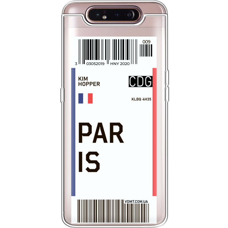 Прозрачный чехол Uprint Samsung A805 Galaxy A80 Ticket Paris