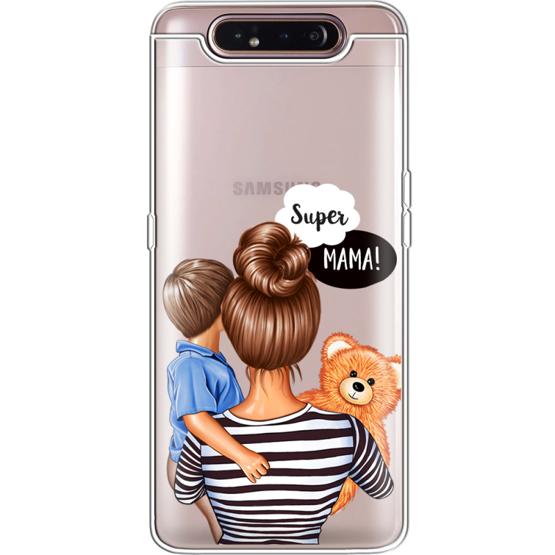 Прозрачный чехол Uprint Samsung A805 Galaxy A80 Super Mama and Son