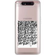 Прозрачный чехол Uprint Samsung A805 Galaxy A80 Blah Blah