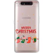 Прозрачный чехол Uprint Samsung A805 Galaxy A80 Merry Christmas
