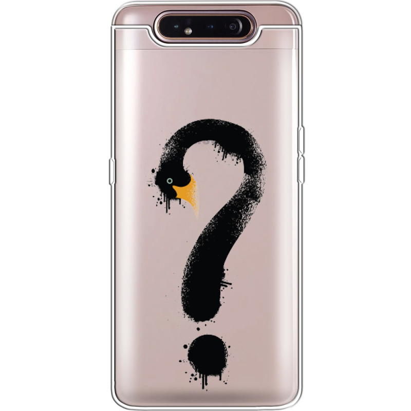 Прозрачный чехол Uprint Samsung A805 Galaxy A80 Swan question