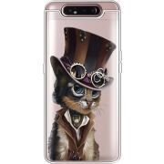 Прозрачный чехол Uprint Samsung A805 Galaxy A80 Steampunk Cat