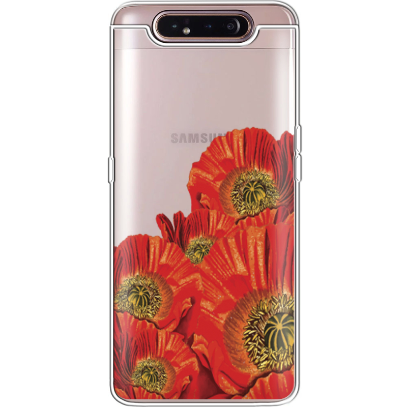 Прозрачный чехол Uprint Samsung A805 Galaxy A80 Red Poppies