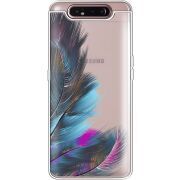 Прозрачный чехол Uprint Samsung A805 Galaxy A80 Feathers