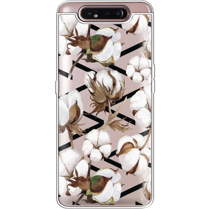 Прозрачный чехол Uprint Samsung A805 Galaxy A80 Cotton flowers