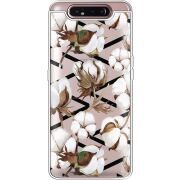 Прозрачный чехол Uprint Samsung A805 Galaxy A80 Cotton flowers