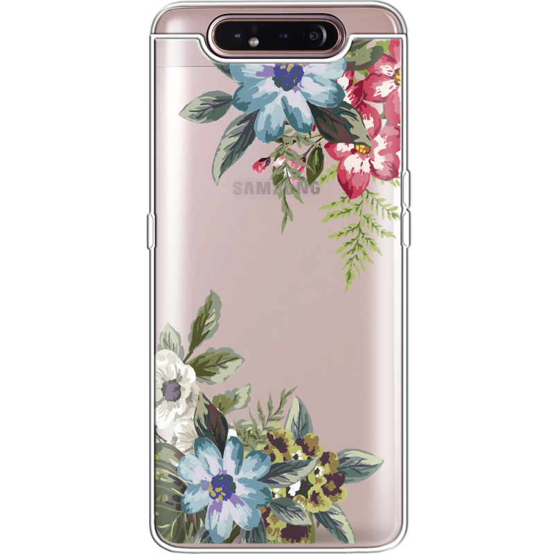 Прозрачный чехол Uprint Samsung A805 Galaxy A80 Floral