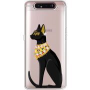 Чехол со стразами Samsung A805 Galaxy A80 Egipet Cat