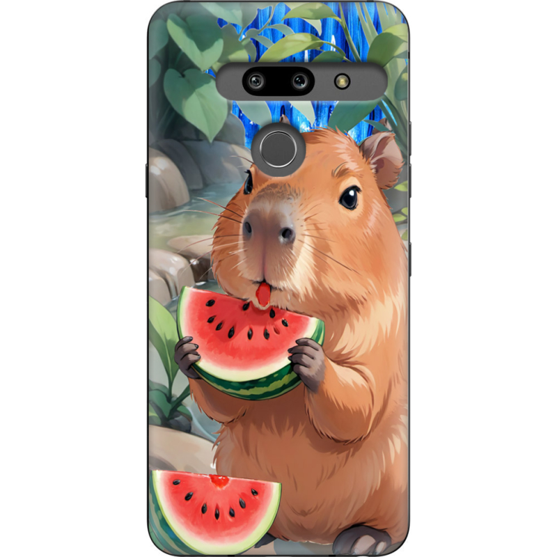 Чехол Uprint LG G8 ThinQ Капібара з кавуном