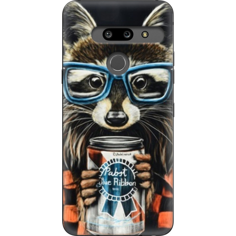 Чехол Uprint LG G8 ThinQ Енот с банкой