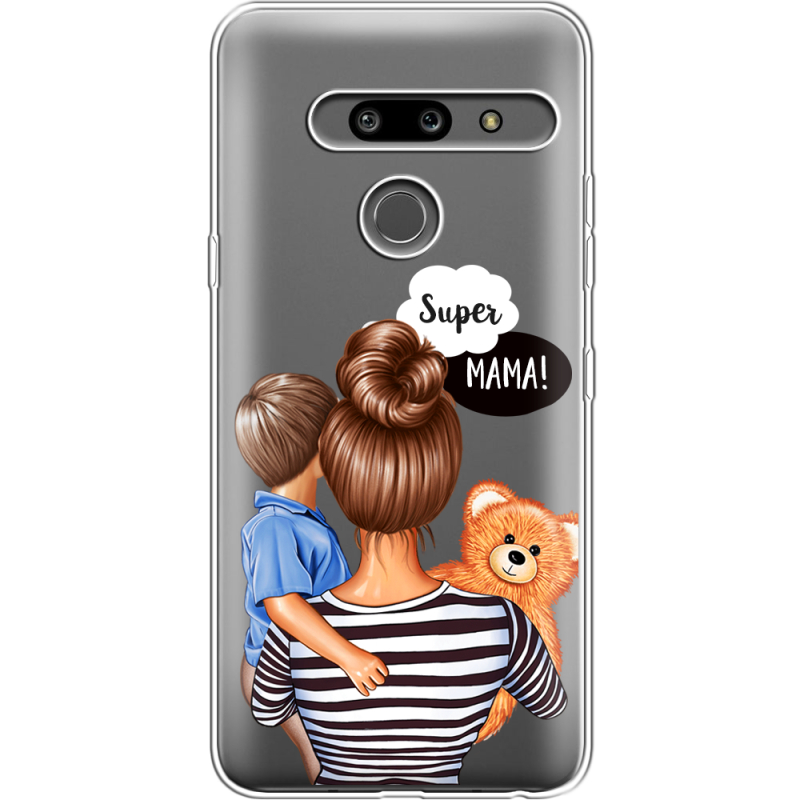 Прозрачный чехол Uprint LG G8 ThinQ Super Mama and Son