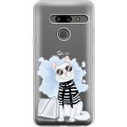 Прозрачный чехол Uprint LG G8 ThinQ Cat Style
