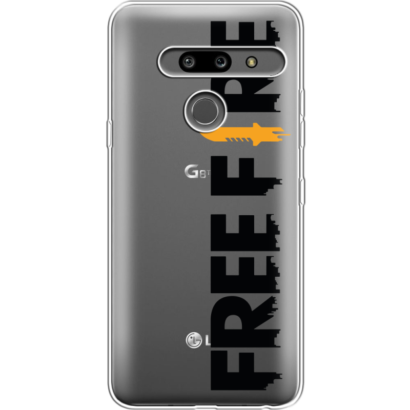 Прозрачный чехол Uprint LG G8 ThinQ Free Fire Black Logo