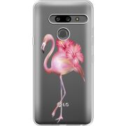 Прозрачный чехол Uprint LG G8 ThinQ Floral Flamingo
