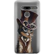 Прозрачный чехол Uprint LG G8 ThinQ Steampunk Cat