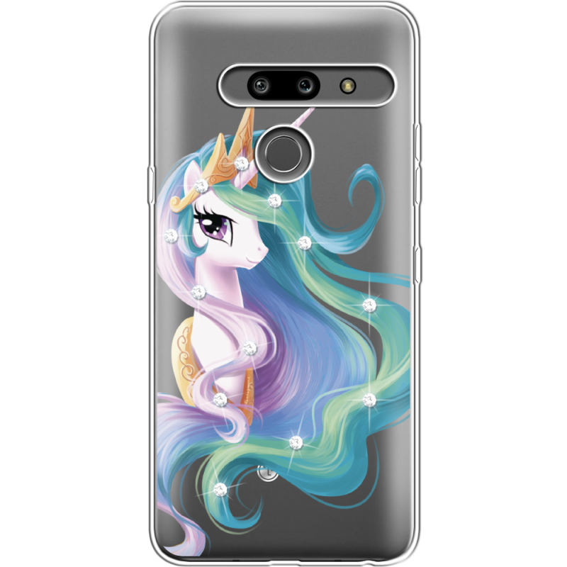 Чехол со стразами LG G8 ThinQ Unicorn Queen