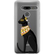 Чехол со стразами LG G8 ThinQ Egipet Cat