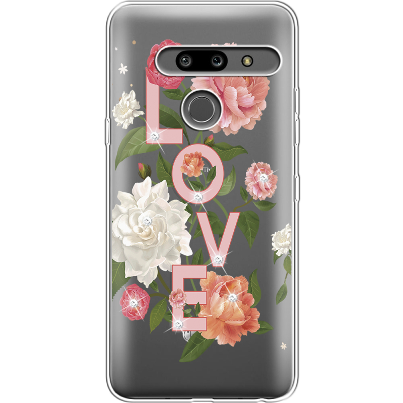Чехол со стразами LG G8 ThinQ Love