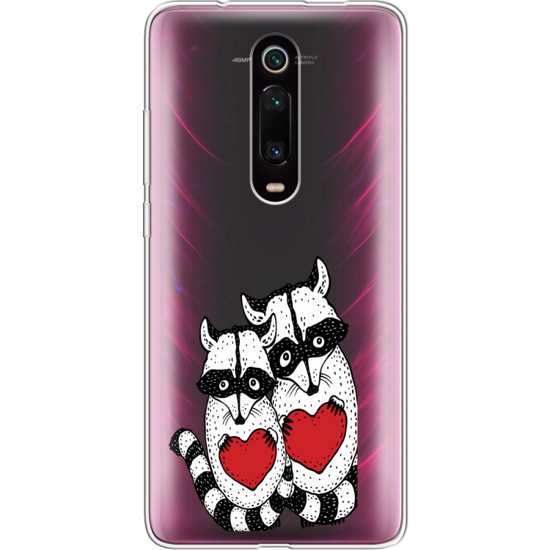 Прозрачный чехол Uprint Xiaomi Mi 9T / Mi 9T Pro Raccoons in love