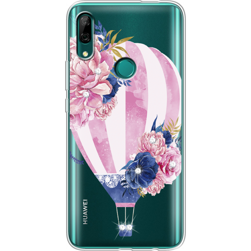 Чехол со стразами Huawei P Smart Z Pink Air Baloon