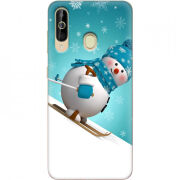 Чехол Uprint Samsung A6060 Galaxy A60 Skier Snowman