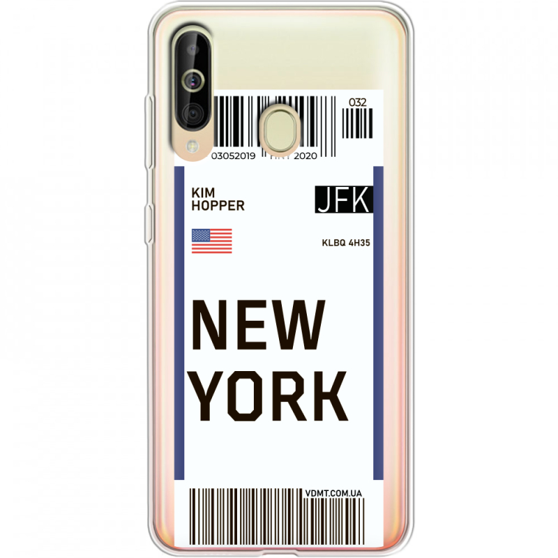 Прозрачный чехол Uprint Samsung A6060 Galaxy A60 Ticket New York