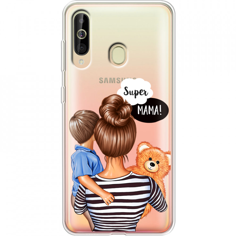 Прозрачный чехол Uprint Samsung A6060 Galaxy A60 Super Mama and Son