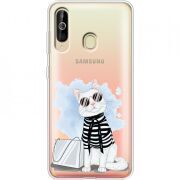 Прозрачный чехол Uprint Samsung A6060 Galaxy A60 Cat Style