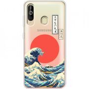 Прозрачный чехол Uprint Samsung A6060 Galaxy A60 Большая волна в Канагаве