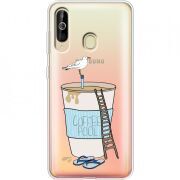 Прозрачный чехол Uprint Samsung A6060 Galaxy A60 Segull in Cofee Pool