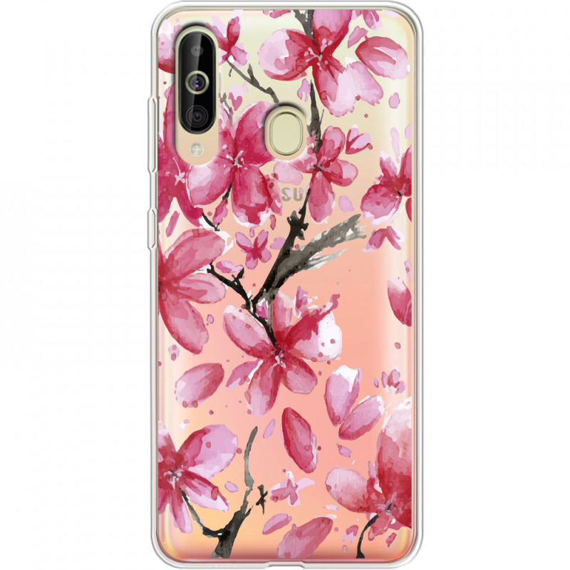 Прозрачный чехол Uprint Samsung A6060 Galaxy A60 Pink Magnolia