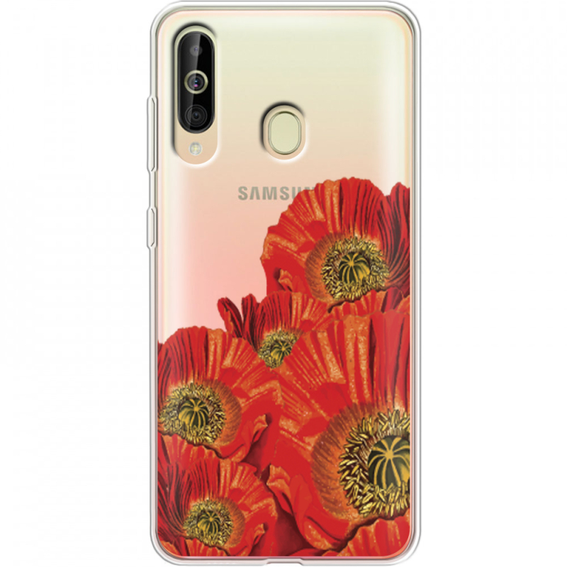Прозрачный чехол Uprint Samsung A6060 Galaxy A60 Red Poppies