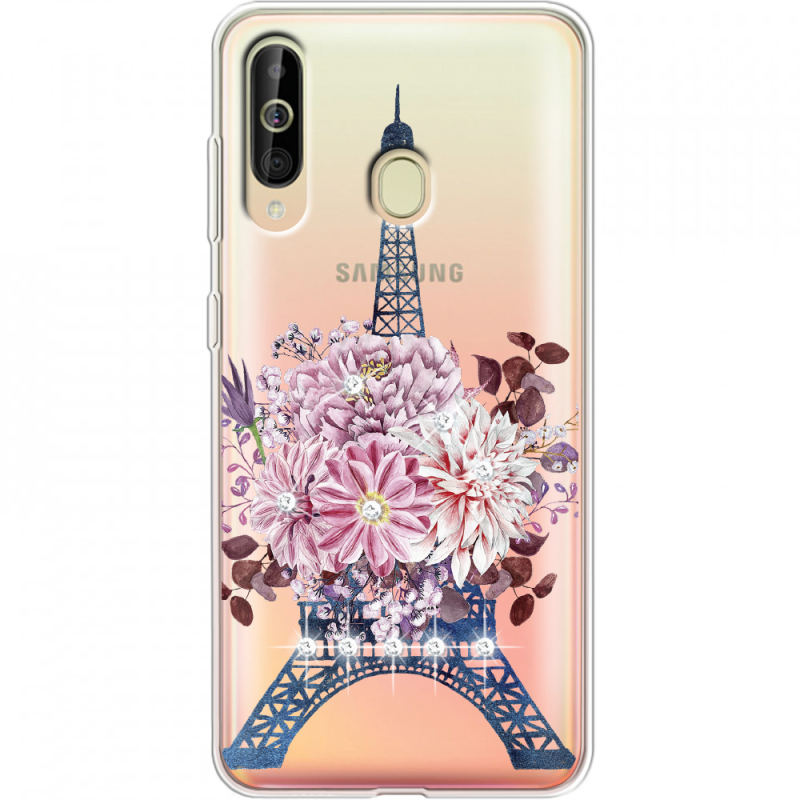 Чехол со стразами Samsung A6060 Galaxy A60 Eiffel Tower