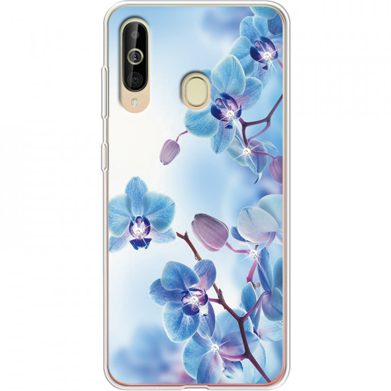 Чехол со стразами Samsung A6060 Galaxy A60 Orchids