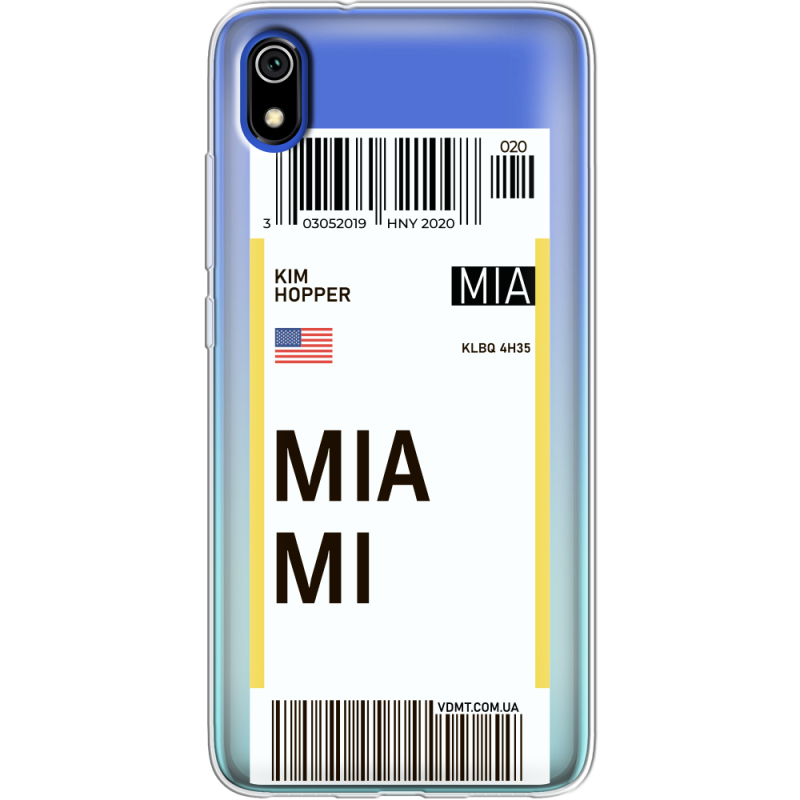 Прозрачный чехол Uprint Xiaomi Redmi 7A Ticket Miami