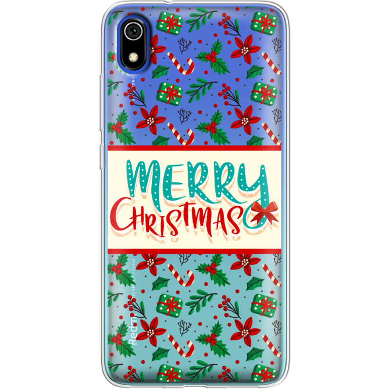 Прозрачный чехол Uprint Xiaomi Redmi 7A Vintage Christmas Pattern