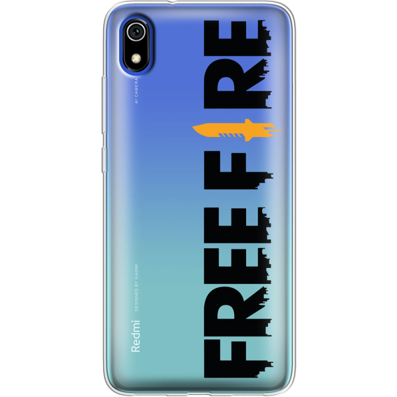 Прозрачный чехол Uprint Xiaomi Redmi 7A Free Fire Black Logo