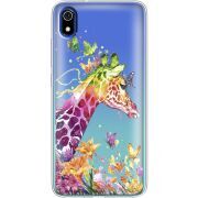 Прозрачный чехол Uprint Xiaomi Redmi 7A Colorful Giraffe