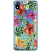 Прозрачный чехол Uprint Xiaomi Redmi 7A Tropical Flowers