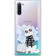 Прозрачный чехол Uprint Samsung N970 Galaxy Note 10 Cat Style