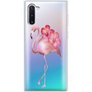 Прозрачный чехол Uprint Samsung N970 Galaxy Note 10 Floral Flamingo