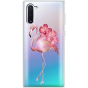 Прозрачный чехол Uprint Samsung N970 Galaxy Note 10 Floral Flamingo