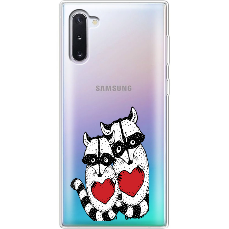Прозрачный чехол Uprint Samsung N970 Galaxy Note 10 Raccoons in love