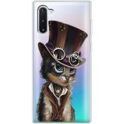 Прозрачный чехол Uprint Samsung N970 Galaxy Note 10 Steampunk Cat