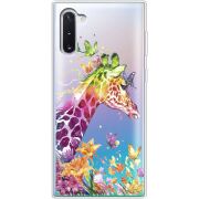 Прозрачный чехол Uprint Samsung N970 Galaxy Note 10 Colorful Giraffe