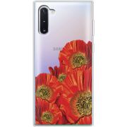 Прозрачный чехол Uprint Samsung N970 Galaxy Note 10 Red Poppies